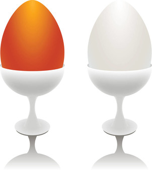 在eggcups載體蛋