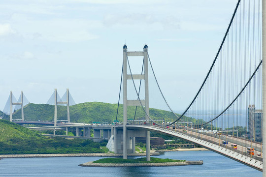 青馬大橋；香港標(biāo)志性橋梁