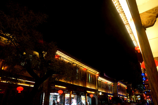 臺(tái)兒莊古城夜景