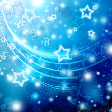 發(fā)光的背景與光點(diǎn)和星星