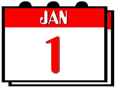 1月1日的日歷