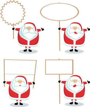 空白符號Cartoon Santa