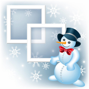雪人相框