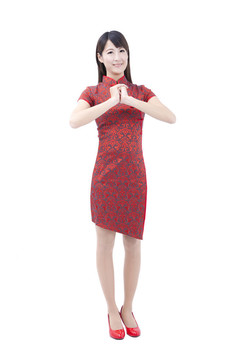 歡樂中國year.young亞洲女性表示祝賀