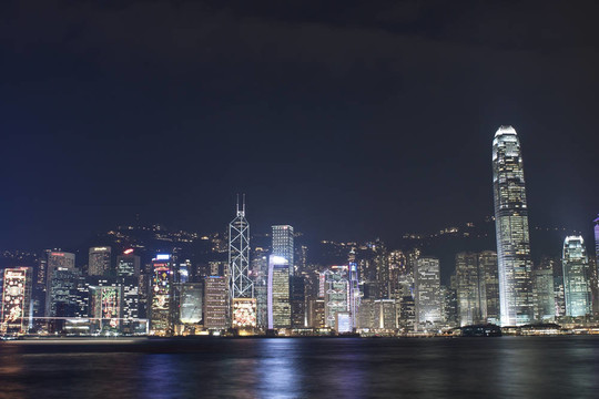 香港的夜景与各种圣诞D