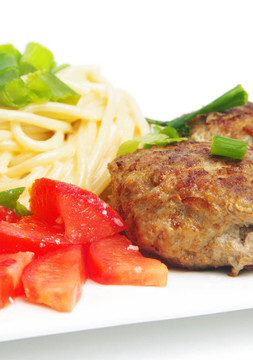 肉片與意大利面