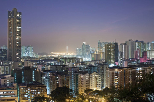 香港市中心的夜晚