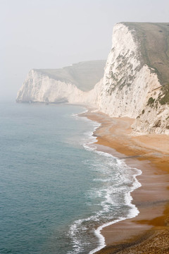 海岸懸崖；Lulworth Cove；多塞特；南英格蘭