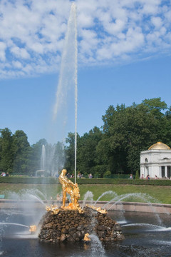 Samson Fountain；在pertergof大串聯(lián)；圣彼得堡；R