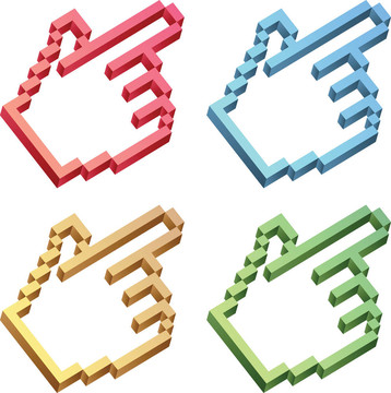向量的三維閃亮的光標(biāo)