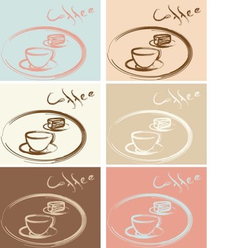 咖啡杯蛋糕图