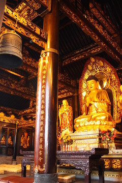 佛教寺廟。佛像