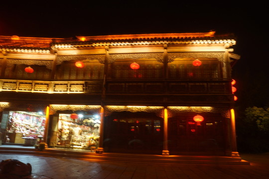 臺(tái)兒莊古城夜景