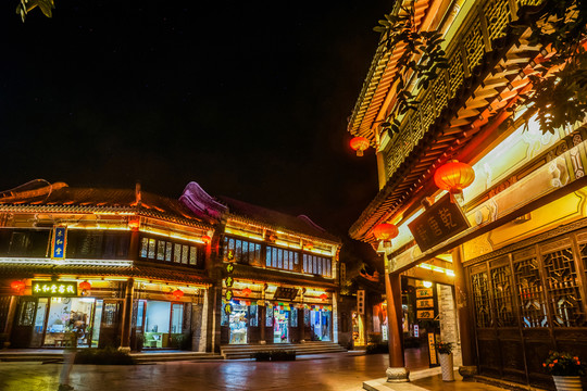 臺(tái)兒莊古城夜景