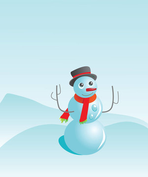 雪人；插畫