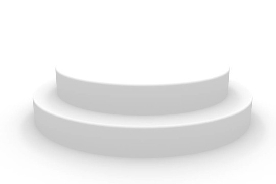 三維孤立空白講臺(tái)。