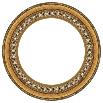 橢圓金相框