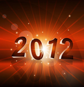 新年背景與數(shù)字2012
