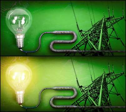 燈泡和電塔
