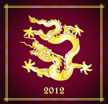 龍年2012年設(shè)計。插畫
