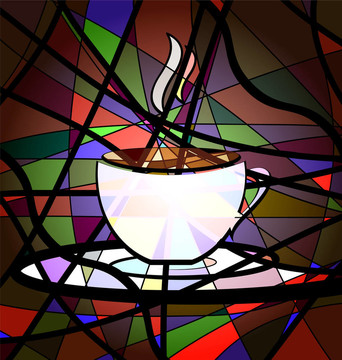 背景咖啡杯