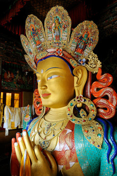 Maitreya Buddha在Thiksey