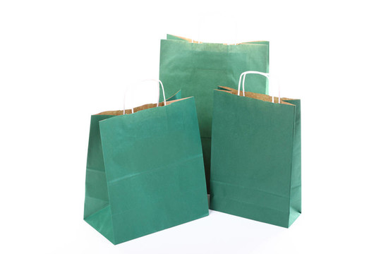 購(gòu)物綠色禮品袋隔離