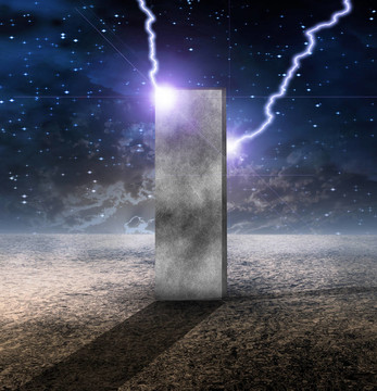 在沒(méi)有生命的星球奇怪的巨石