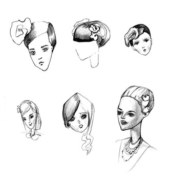 女性的臉