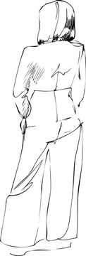 女孩從后面