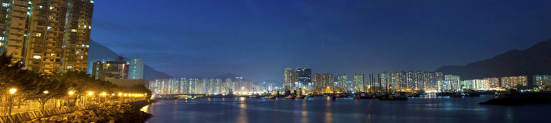 香港市中心的夜晚