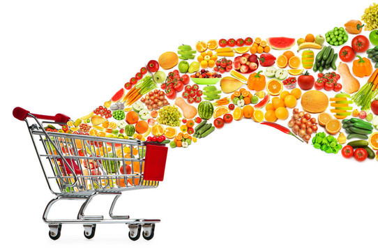 食品飛出購物車