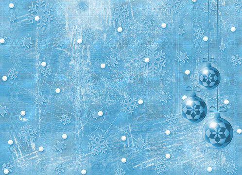 冬季背景；圣誕雪花燈泡