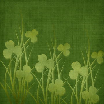 圣帕特里克紀(jì)念日設(shè)計(jì)。花的點(diǎn)綴。