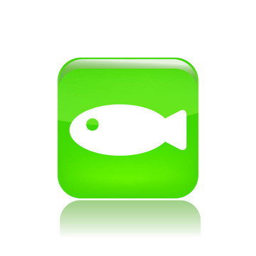 插圖單孤立魚圖標(biāo)
