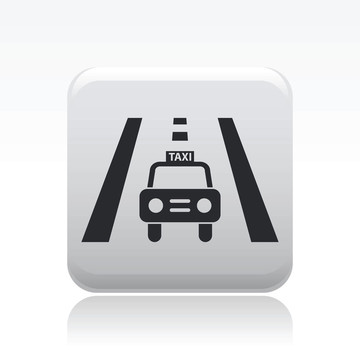 說明單個孤立出租車圖標
