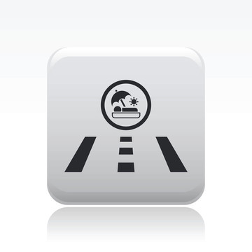 說(shuō)明單隔離假日道路圖標(biāo)