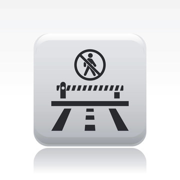 說(shuō)明單隔離訪問(wèn)禁止道路圖標(biāo)