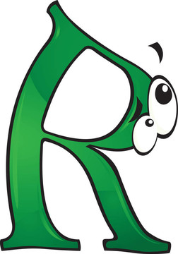 卡通字母R