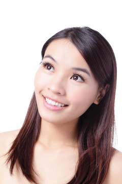 美女微笑看著復(fù)制空間