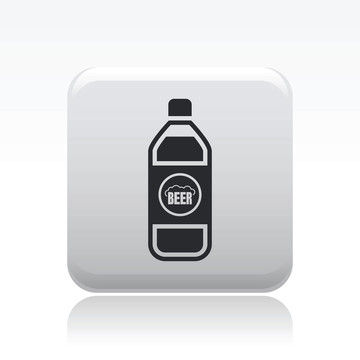 說(shuō)明單孤立啤酒瓶圖標(biāo)