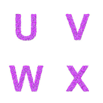 玫瑰花瓣字體