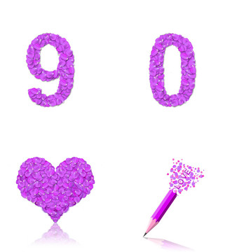 玫瑰花瓣字體