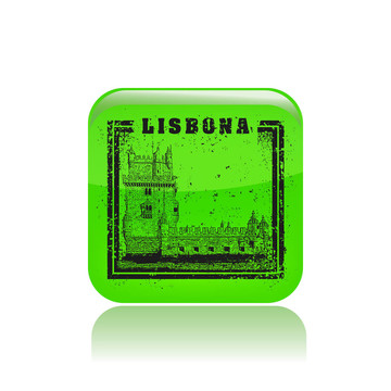 插畫單個(gè)Lisbona圖標(biāo)