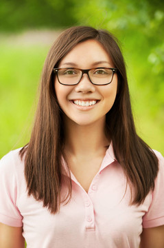 美麗亞洲女人肖像