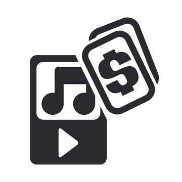 說明單孤立音樂購買圖標(biāo)