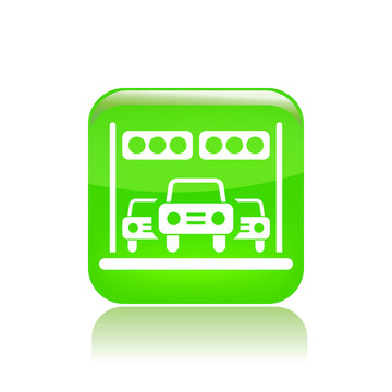 說明單一孤立賽車圖標