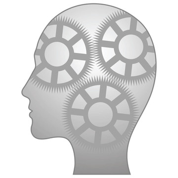 插圖單一孤立思維人圖標