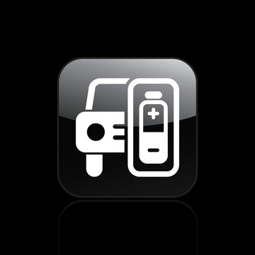 說明單孤立電動車圖標(biāo)