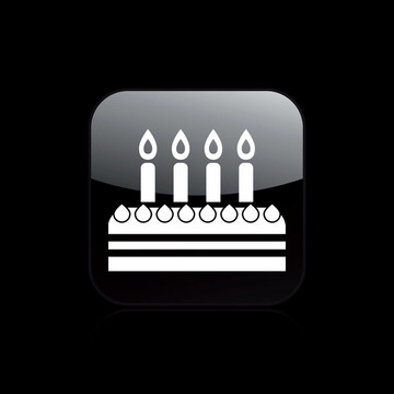 說明單個孤立生日圖標(biāo)
